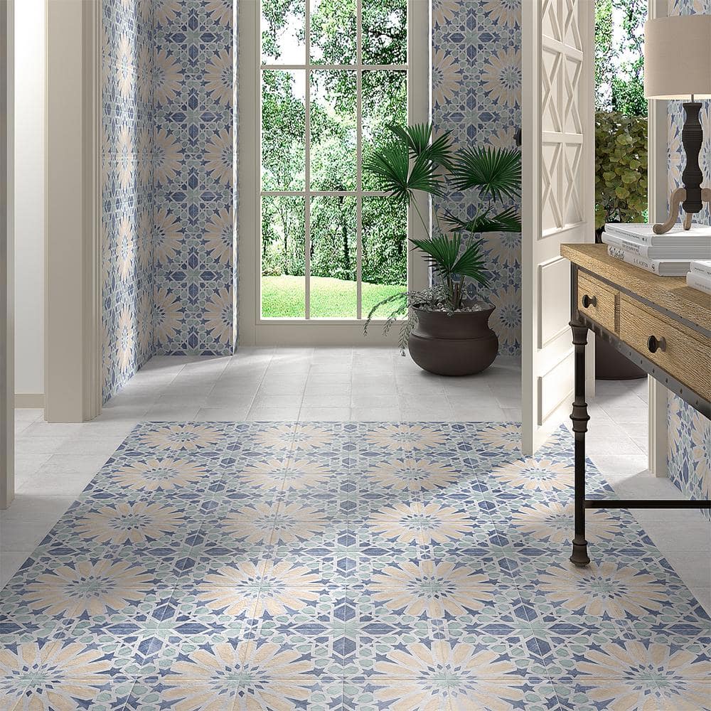 Patras 8x8 Multicolor Matte Porcelain Floor and Wall Tile