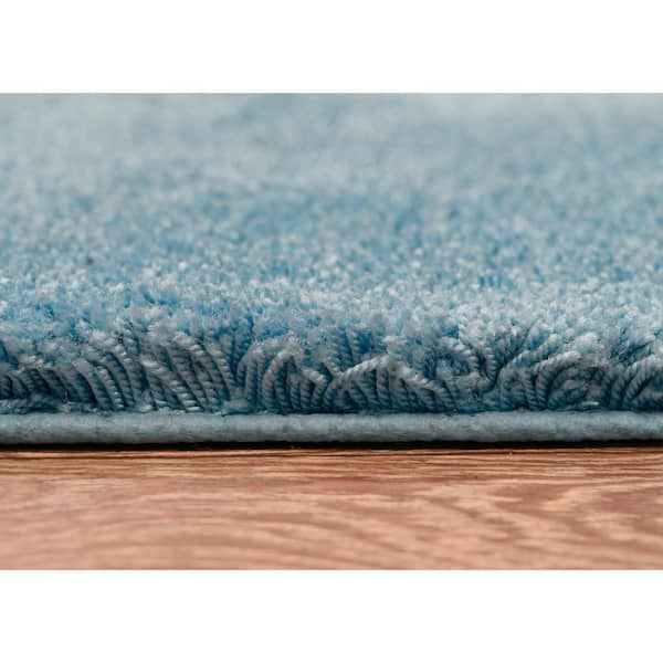 Hayzley Bath Rug Union Rustic Color: Blue, Size: 17 W x 24 L