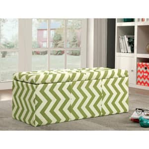 Harston Green Bench with Storage (15 in. H X 39 in. W X 16 in. D)