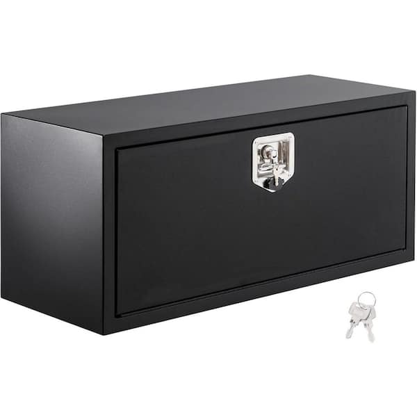 30 in. Black Steel Underbody Truck Tool Box with T-Handle Latch