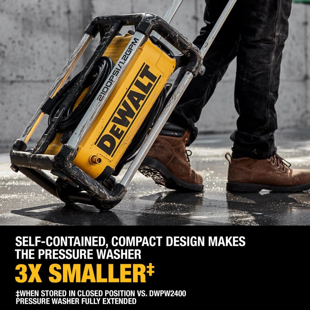 DEWALT Yellow and Black 2100 PSI Electric Pressure Washer with Axial Cam Pump