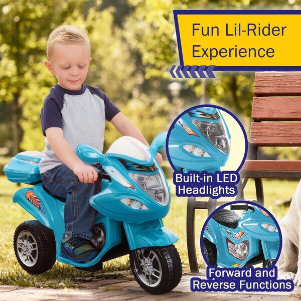 Lil Rider 6-Volt Electric Toy Motorcycle Kids Ride-On Toy 3-Wheel