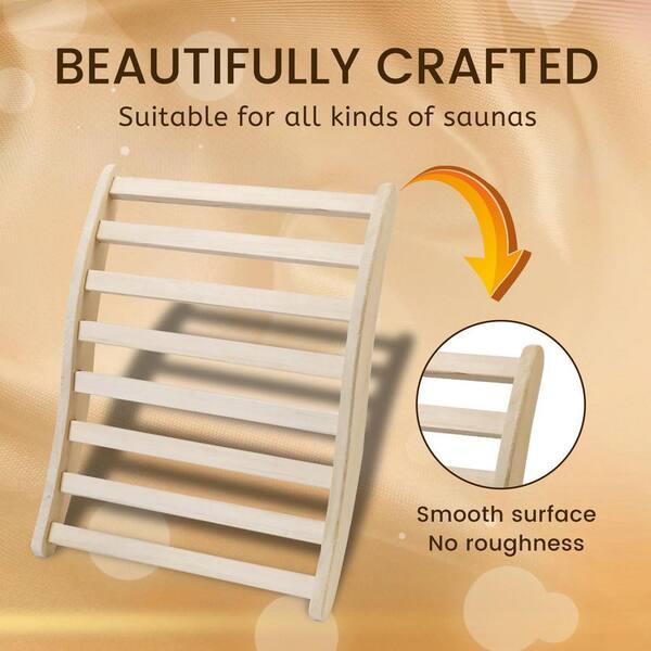 Aoibox - Universal Two Sets of Sauna Backrest, Curved Backrest Sofa Backrest High Temperature Resistance