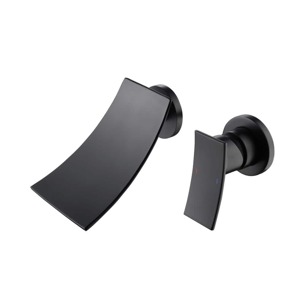 Single Handle Wall Mount Bathroom Faucet Waterfall Vanity Vessel Sink Fauce