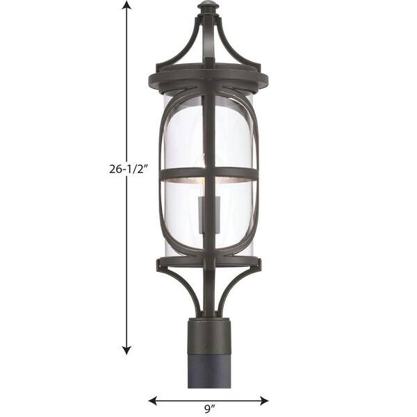 Progress Lighting Morrison 100-Watt 26.5-in Antique Bronze Modern/Contemporary Post Light Progress Lighting Morrison 100-Watt 26.5-in Antique Bronze Modern/Contemporary Post Light