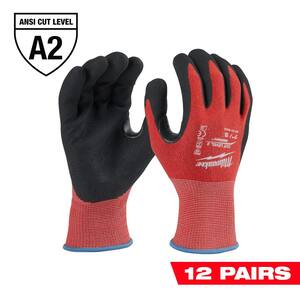 sUw 12 Pair Pack Cut 3 Resistant PU Palm Hand Protection Glove
