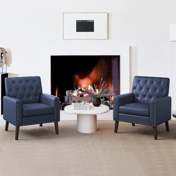 Accent chair for blue couch top