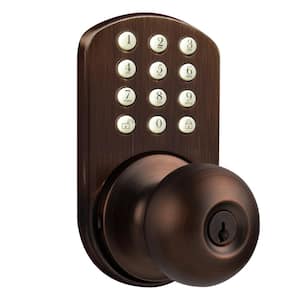 Oil-Rubbed Bronze Touch Pad Electronic Entry Door Knob