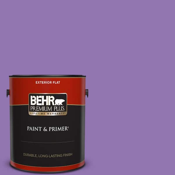 BEHR PREMIUM PLUS 1 gal. #P570-5 Romantic Moment Flat Exterior Paint & Primer