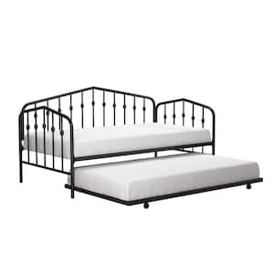 Bushwick Black Metal Twin Size Daybed and Trundle