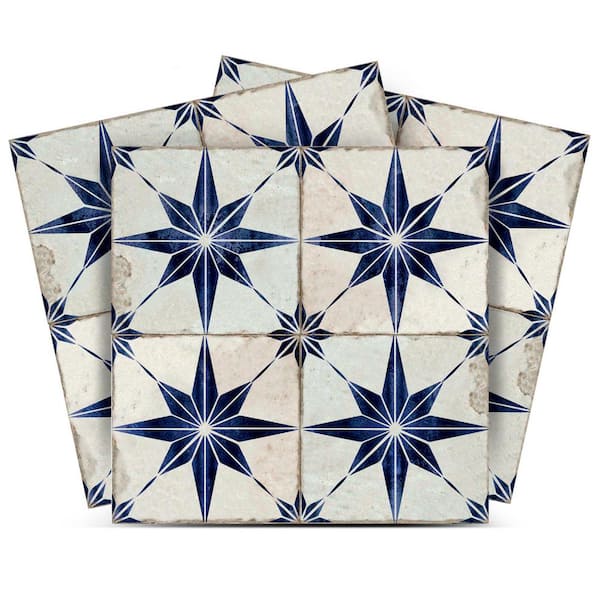 MI ALMA Blue R4 4 in. x 4 in. Vinyl Peel and Stick Tile (24 Tiles, 2.67 sq. ft. /pack)