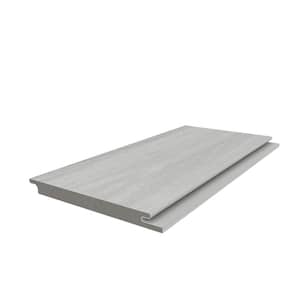 All Weather System 5.5 in. x 96 in. Composite Siding Board in Icelandic Smoke White