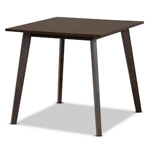 Britte Dark Brown Square Wood Dining Table