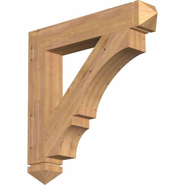 Ekena Millwork 5-1/2 in. x 36 in. x 36 in. Western Red Cedar Balboa Arts and Crafts Smooth Bracket