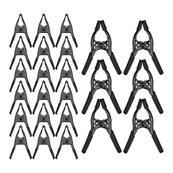 Afoxsos Metal Spring Clamps Clips 24-Pack with 1.1 and 1.6 Jaw Opening for Woodworking Backdrop Stand Crafts