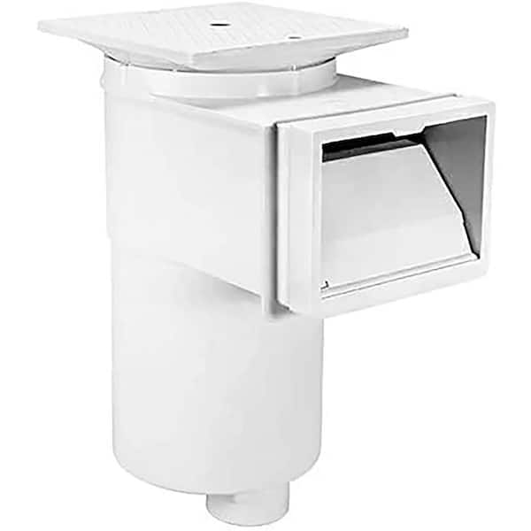 HAYWARD Auto-Skim Series 1.5 in. FIP Vinyl In Ground Thru-Wall Skimmer 8.5 in. Throat Length Square Cover