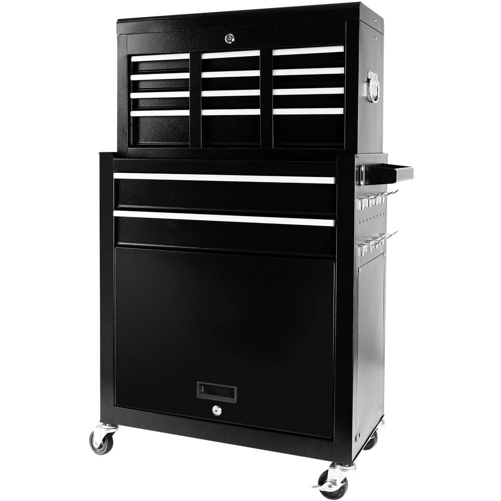 13in 8-Drawer Rolling Tool Chest w/Wheels, Large Tool Cabinet with Drawers,