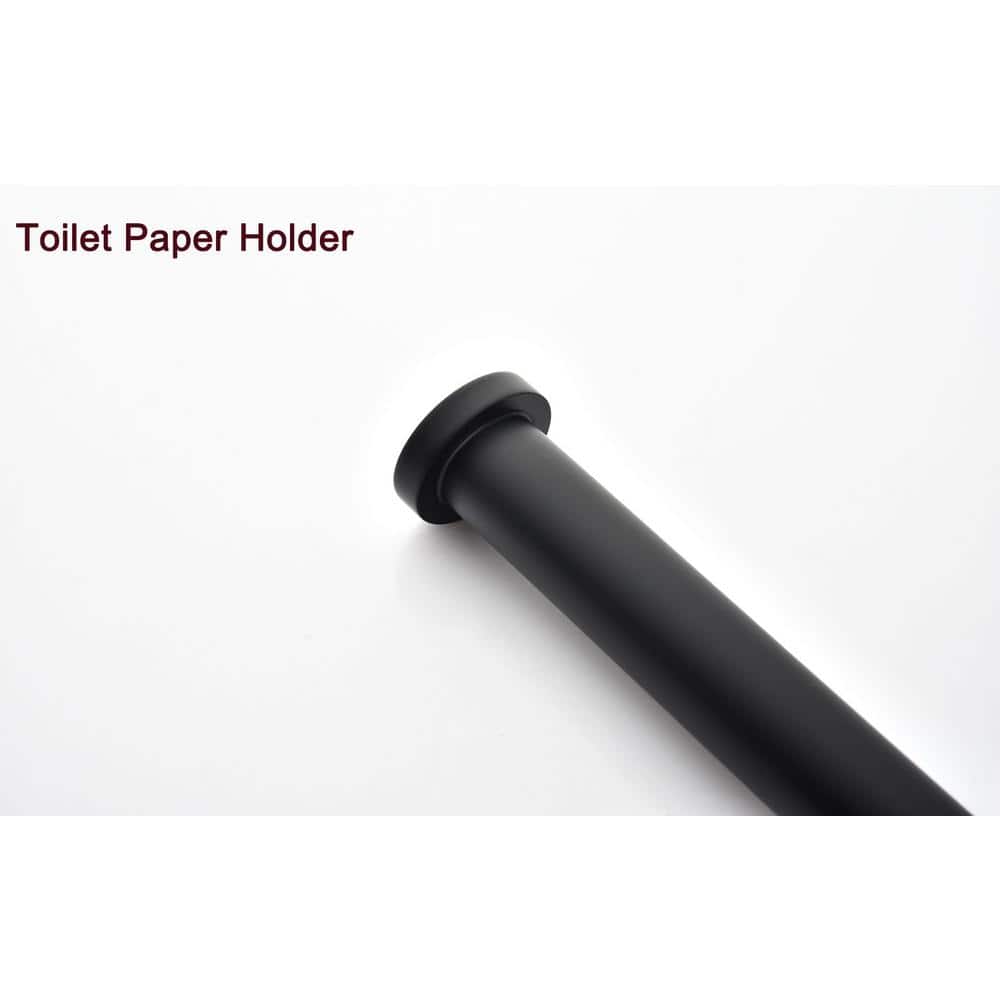 Black Toilet Paper Holder Wall Mount SUS 304 Stainless Steel Matte Black Toilet Roll Holder Waterproof Rotateproof Toilet Tissue Holder for Bathroom - 2 Pack