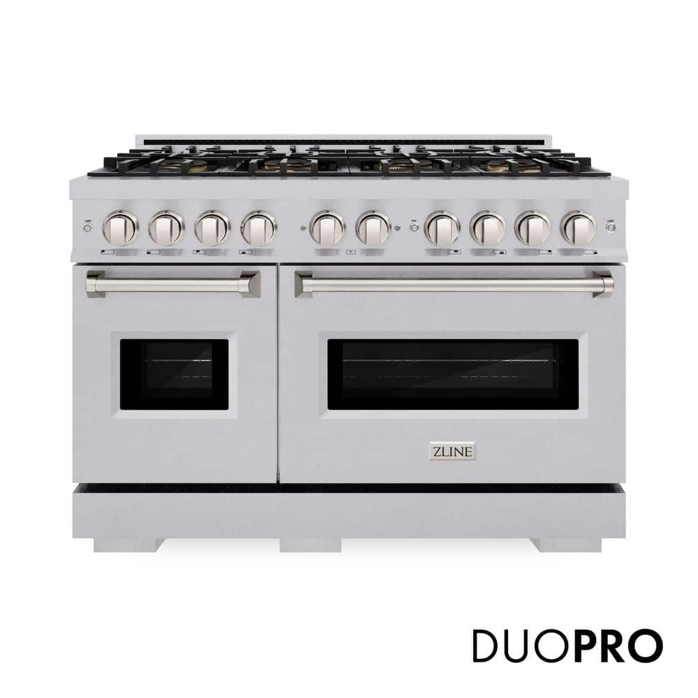 48 in. 6.7 cu. ft. Classic Gas Range with 8 Burner DuoPro Cooktop and Dual Ovens in Satin Stainless Steel price history on PriceWatchPro