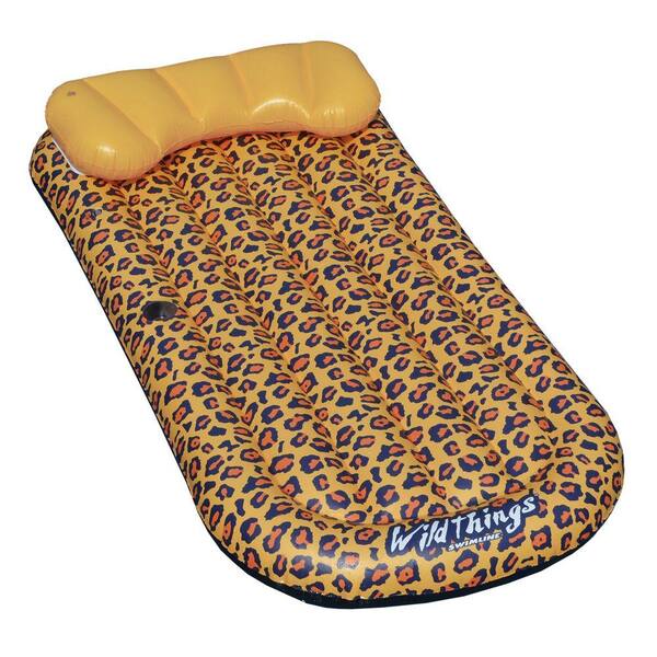 Swimline 70 in. x 36 in. WildThings Leopard Lounge Pool Float