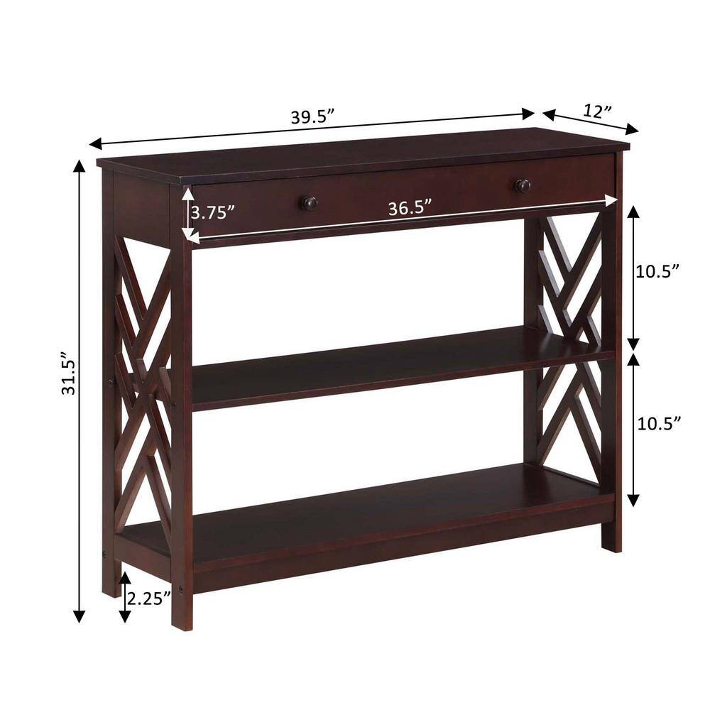 Espresso Titan Transitional Console Table with Storage