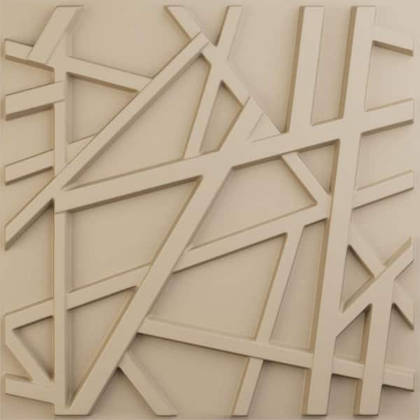 19-5/8"W x 19-5/8"H Evergreen EnduraWall Decorative 3D Wall Panel, Smokey Beige (Covers 2.67 Sq.Ft.)