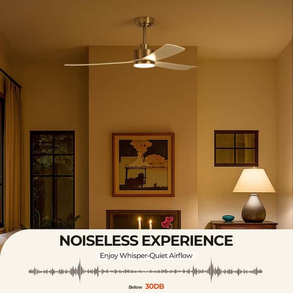TOZING 52 in. Indoor Matte Modern White Brushed Low Profile