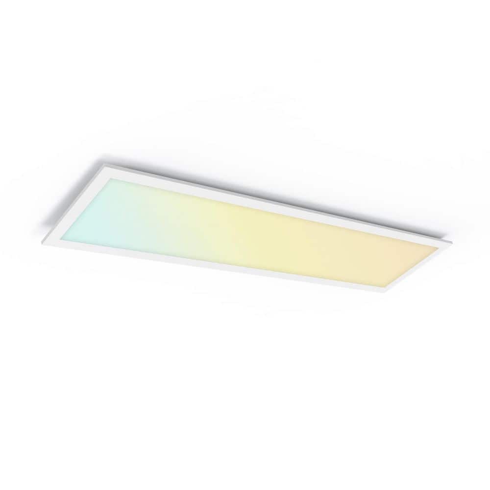 RUN BISON 1 ft. x 4 ft. Dimmable White CCT and Wattage Selectable  Integrated LED Back-Lit Flat Panel Light HT-US-SDPLS-14/277-8403-1351 - The  Home 