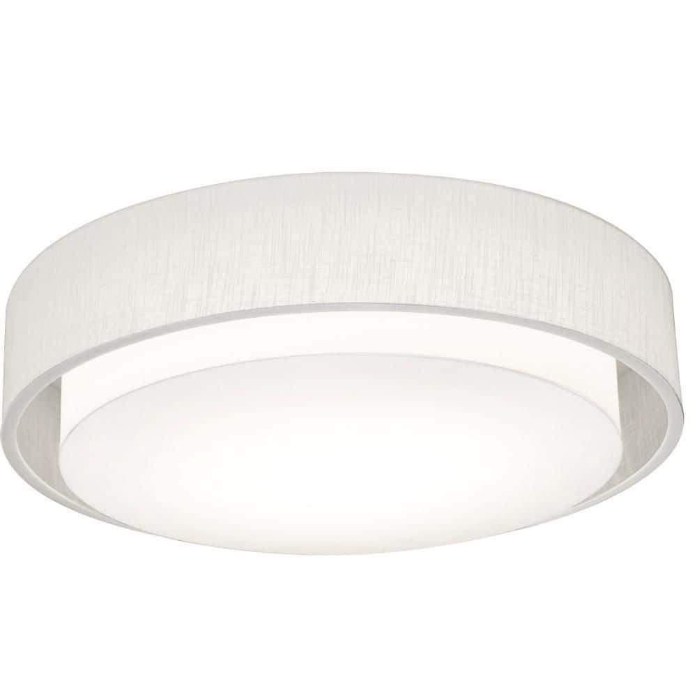 23.25" White Crystal Drum Indoor/Outdoor Flush Mount Light