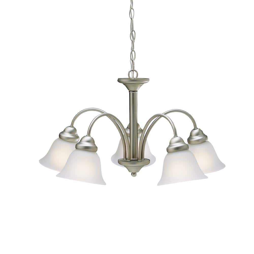 KICHLER Wynberg 24.5 In. 5-Light Brushed Nickel Transitional Shaded ...