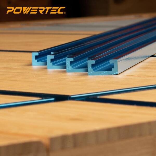 Powertec Woodworking- Universal T-Track Adhesive Tape Measure 48, Left to  Right