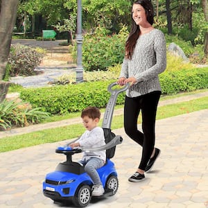 3 in 1 Ride on Push Car Toddler Stroller Sliding Car Blue