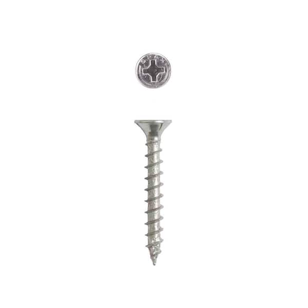 #10 x 1-1/2 in. Interior Flat Head Wood Screws Construction Phillips Square Unidrive (130 Each) 1 LB Bit Included