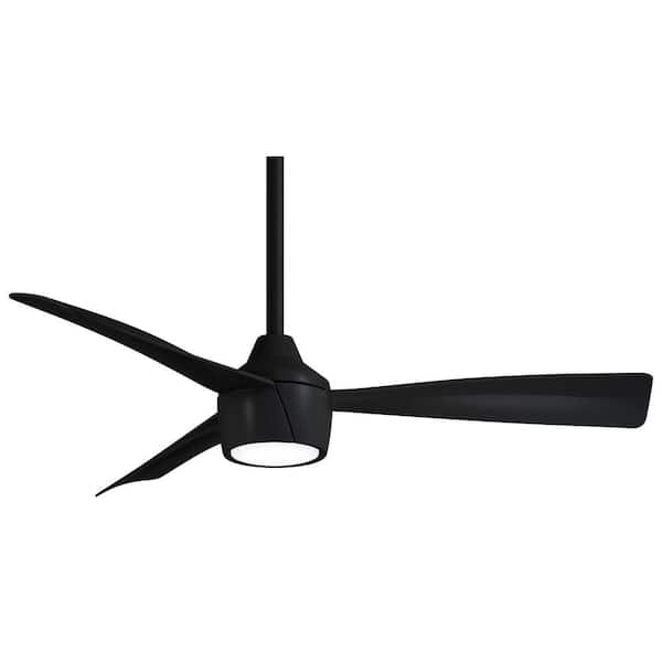 MINKA-AIRE Skinnie 44 in. LED Indoor Black Ceiling Fan with Remote