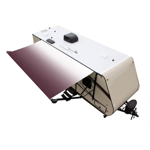 Lippert 18 ft. Solera Standard Power/Manual Roller Assembly in Burgundy Fade