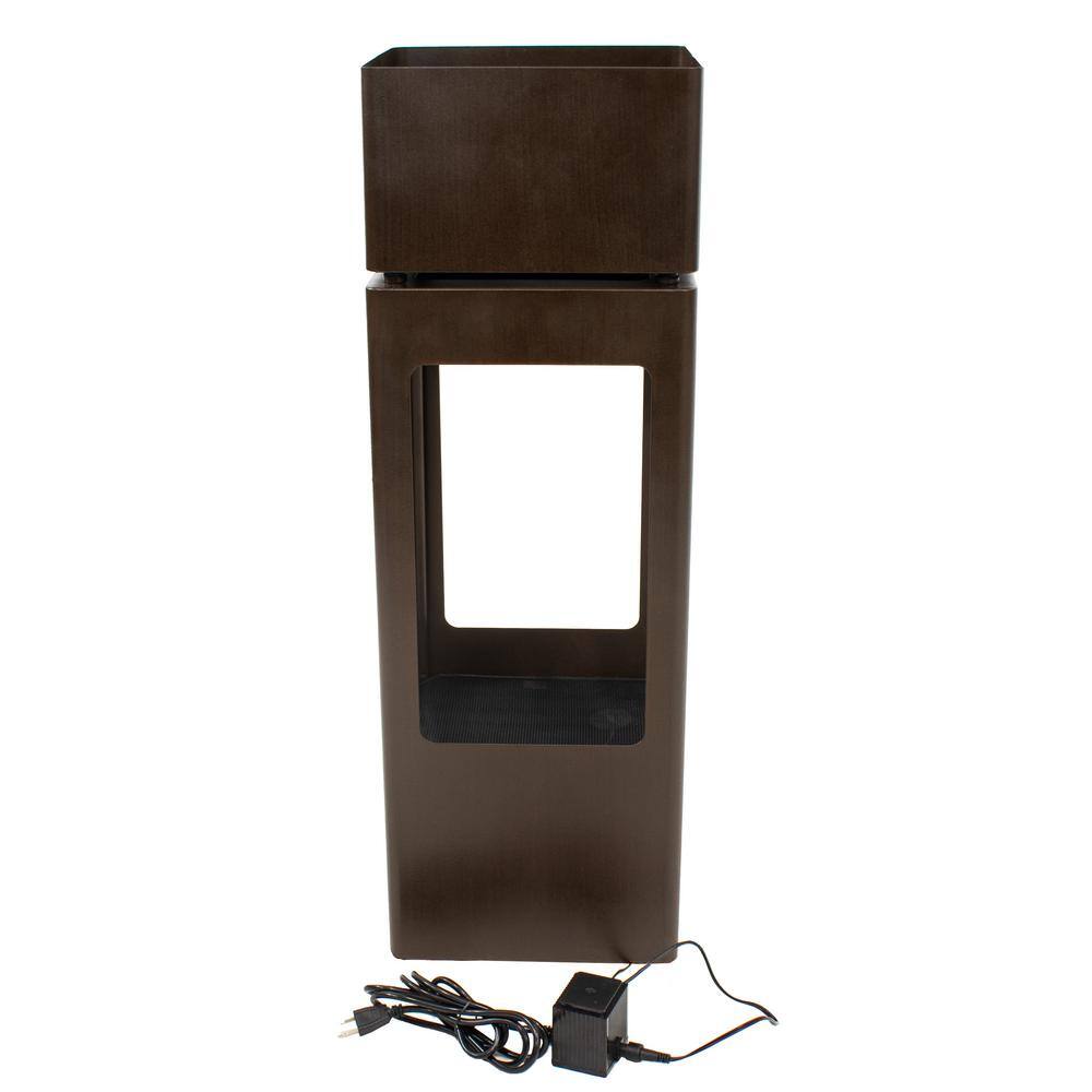 Serene Showers 36" Tall Zinc Outdoor Water Fountain with LED Lights
