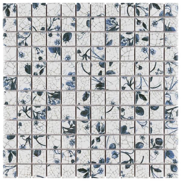 50 Pieces Blue Mosaic Tiles for Crafts 1 Ceramic Tiles Assorted Colors  Square Ceramic Mosaic Project Supplies for Photo Frame Mosaic Stepping  Stones