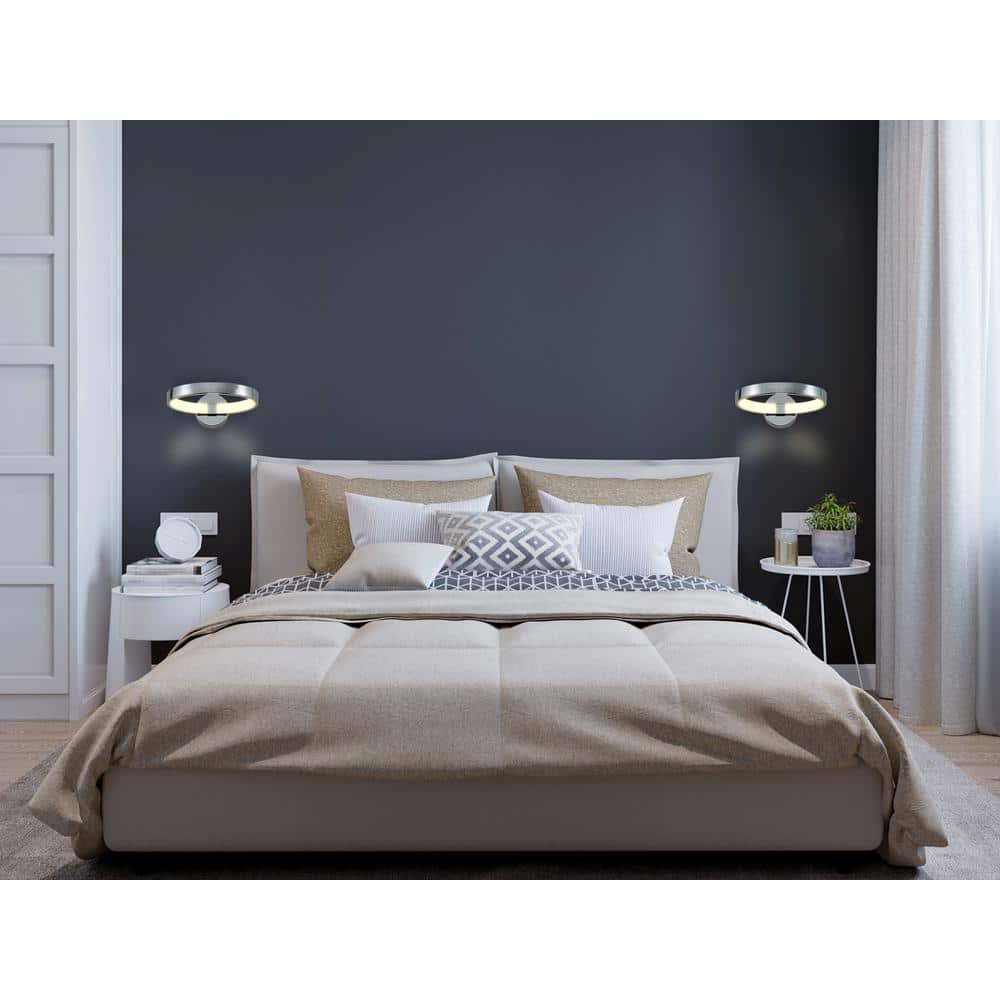 Nathaniel 14" Chrome Dimmable LED Wall Sconce
