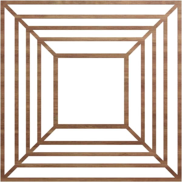 Ekena Millwork 0.25 in. x 28 in. x 28 in. Wood (Walnut) Medallion Moulding