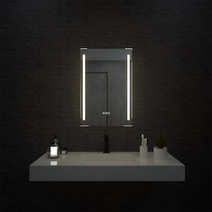 20 in. W x 30 in. H Rectangular Frameless LED Wall Bathroom Vanity Mirror