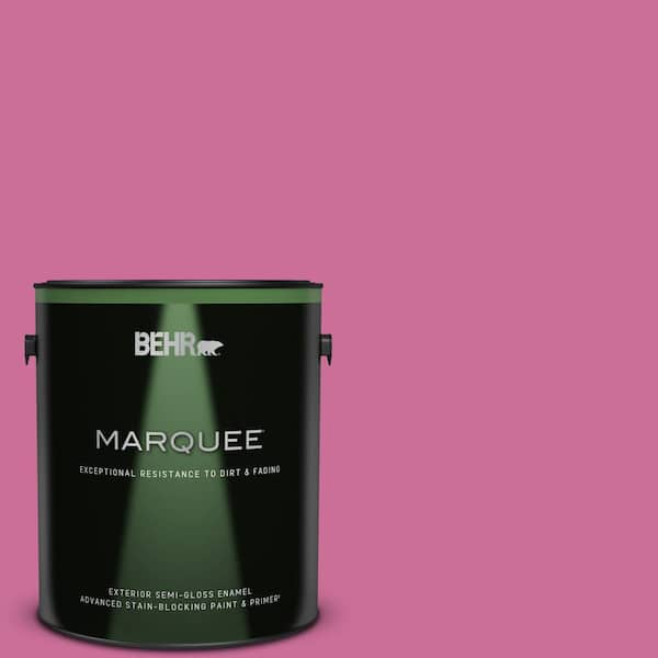 BEHR MARQUEE 1 gal. #100B-6 Fuchsia Kiss Semi-Gloss Enamel Exterior Paint & Primer