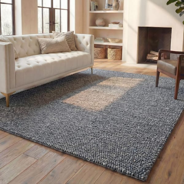 Natura 8 ft. x 8 ft. Square Dark Gray Gradient Area Rug