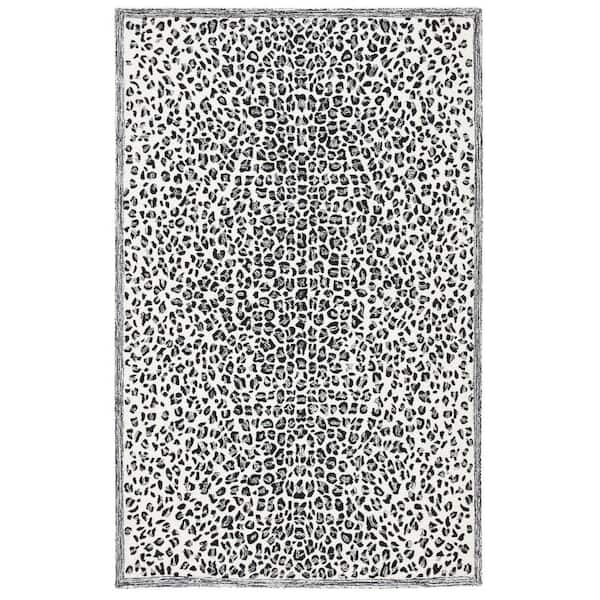 Metro Black/Ivory 8 ft. x 10 ft. Animal Print Area Rug