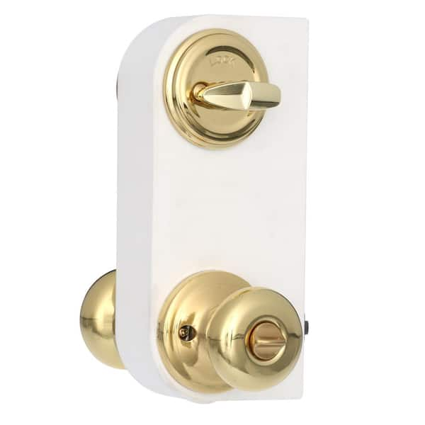 Trask Brass Knob Exterior Door Set With Level Bolt Smart Lock