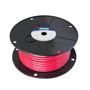 Marine Grade Tinned Copper Battery Cable 4 AWG, Red, 100 ft.