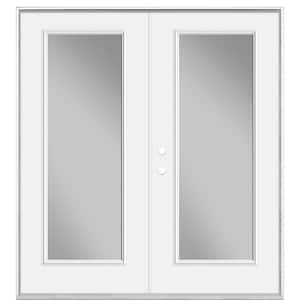 Masonite 72 in. x 80 in. Willow Wood Steel Prehung Right-Hand Inswing 10-Lite Clear Glass Patio Door Without Brickmold