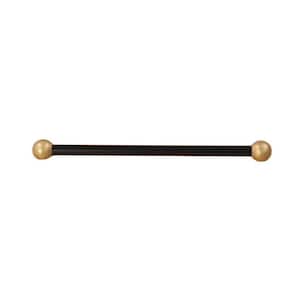 16 in. Matte Black Post Cross Arm with Gold Ball Ends