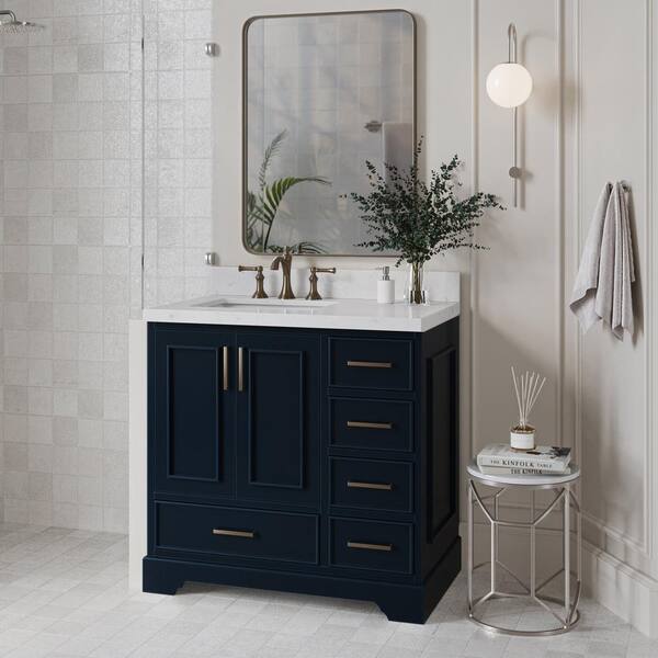 ARIEL Stafford 36 in. W x 22 in. D x 36 in. H Single Freestanding Bath ...