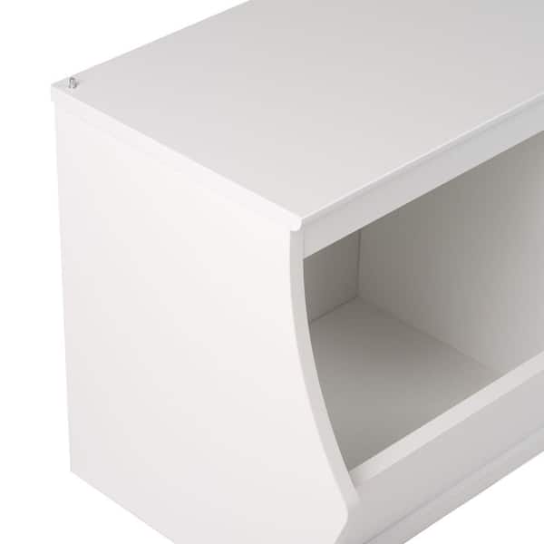 Prepac WRSM-0003-2M 36 in. H x 46 in. W x 15.75 in. D White Wood 6-Cube Organizer - 3