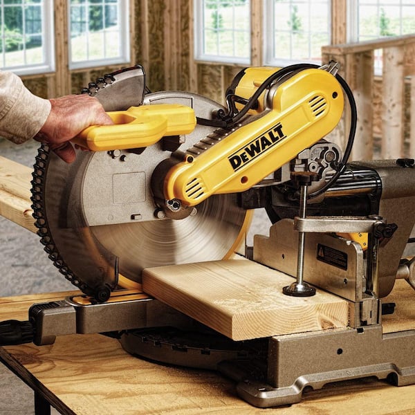 DEWALT - 15 Amp Corded 12 in. Dual Bevel Sliding Compound Miter Saw